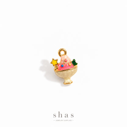 PC05L Ice-cream Sundae 3D Enamel Charm ( 1 pc ) Premium Collectible