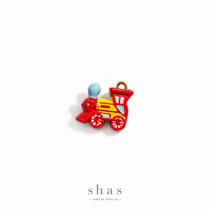 PC05S Toy Train 3D Enamel Charm ( 1 pc ) Premium Collectible