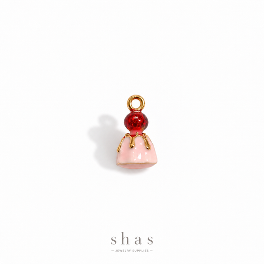 PC05U Strawberry Cake 3D Enamel Charm ( 1 pc ) Premium Collectible
