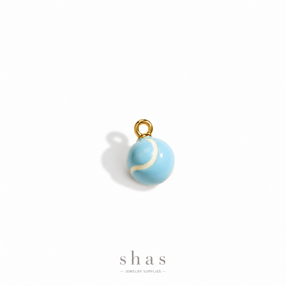 PC05W Tennis Ball 3D Enamel Charm ( 1 pc ) Premium Collectible