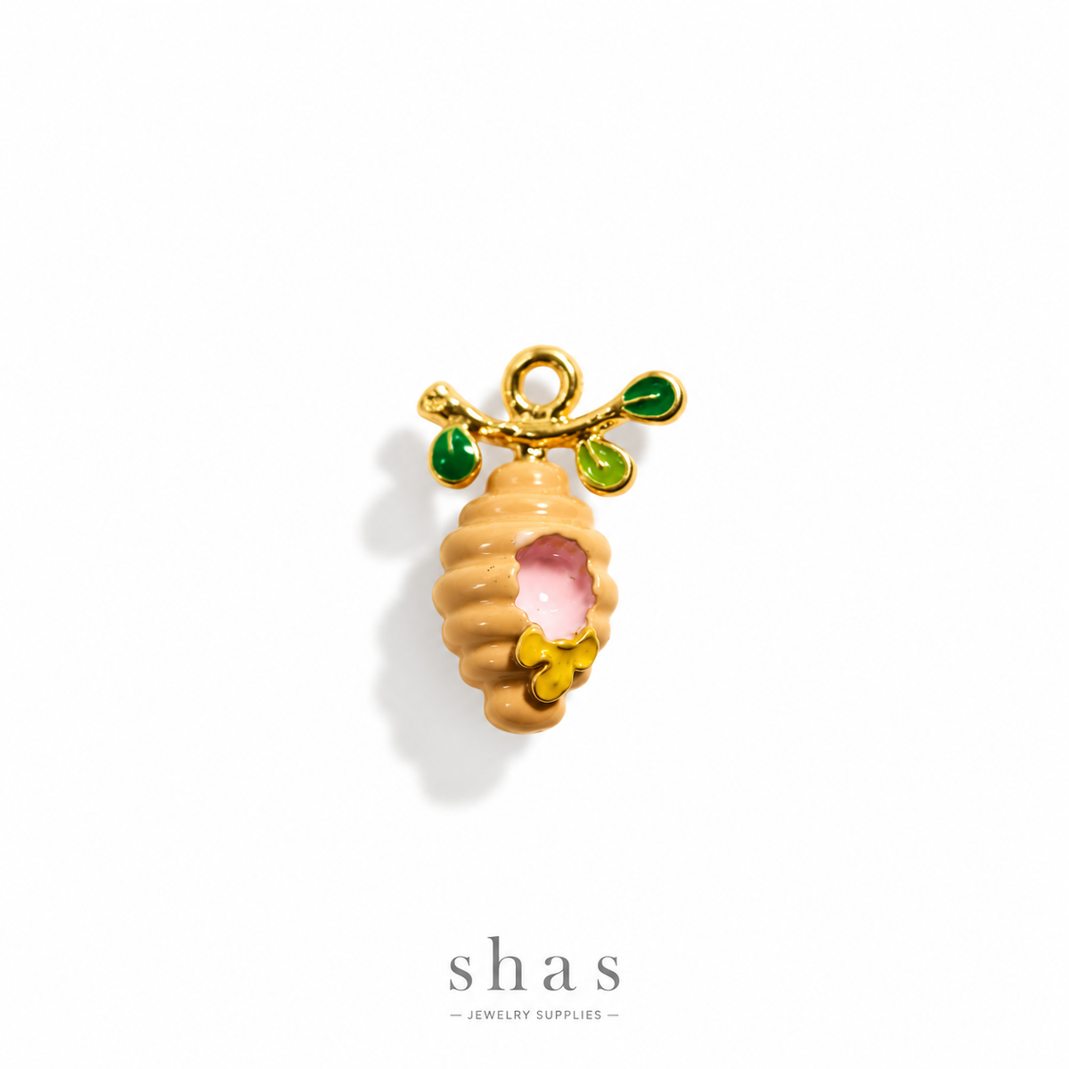 PC05Q Bee Hive 3D Enamel Charm ( 1 pc ) Premium Collectible