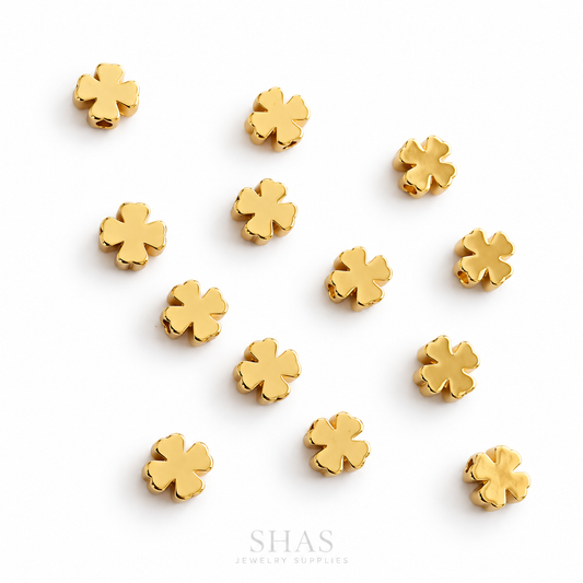 GSB01 Clover Spacer Bead 18k Gold ( 1 pc )