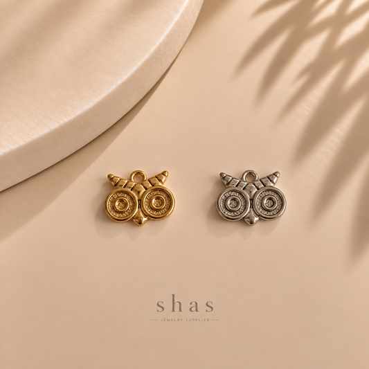 SC20Z Owl Charm ( 1 pc ) PVD Plated