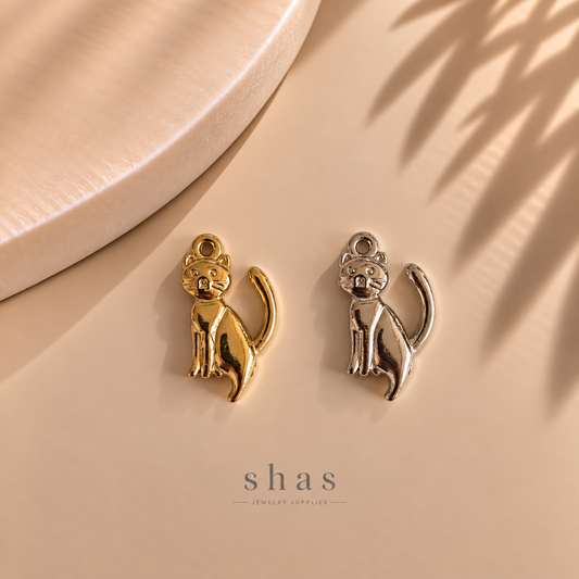 SC21H Cat Charm ( 1 pc ) PVD Plated