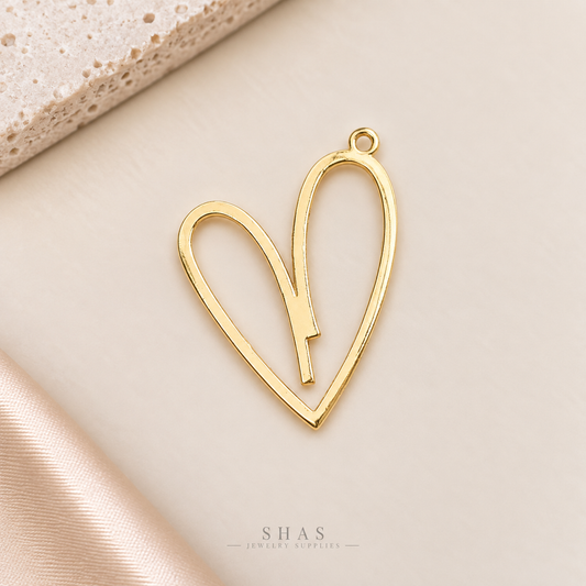 GPB12 Heart Bezel ( 1 pc ) 14k Gold