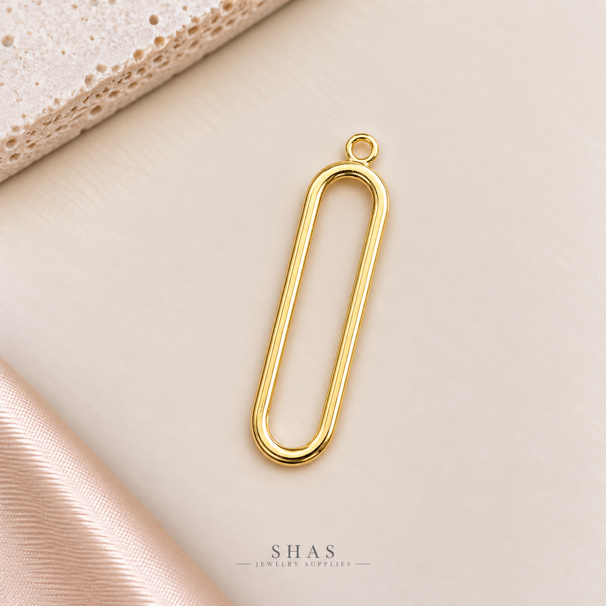 GPB19 Long Bezel ( 1 pc ) 14k Gold