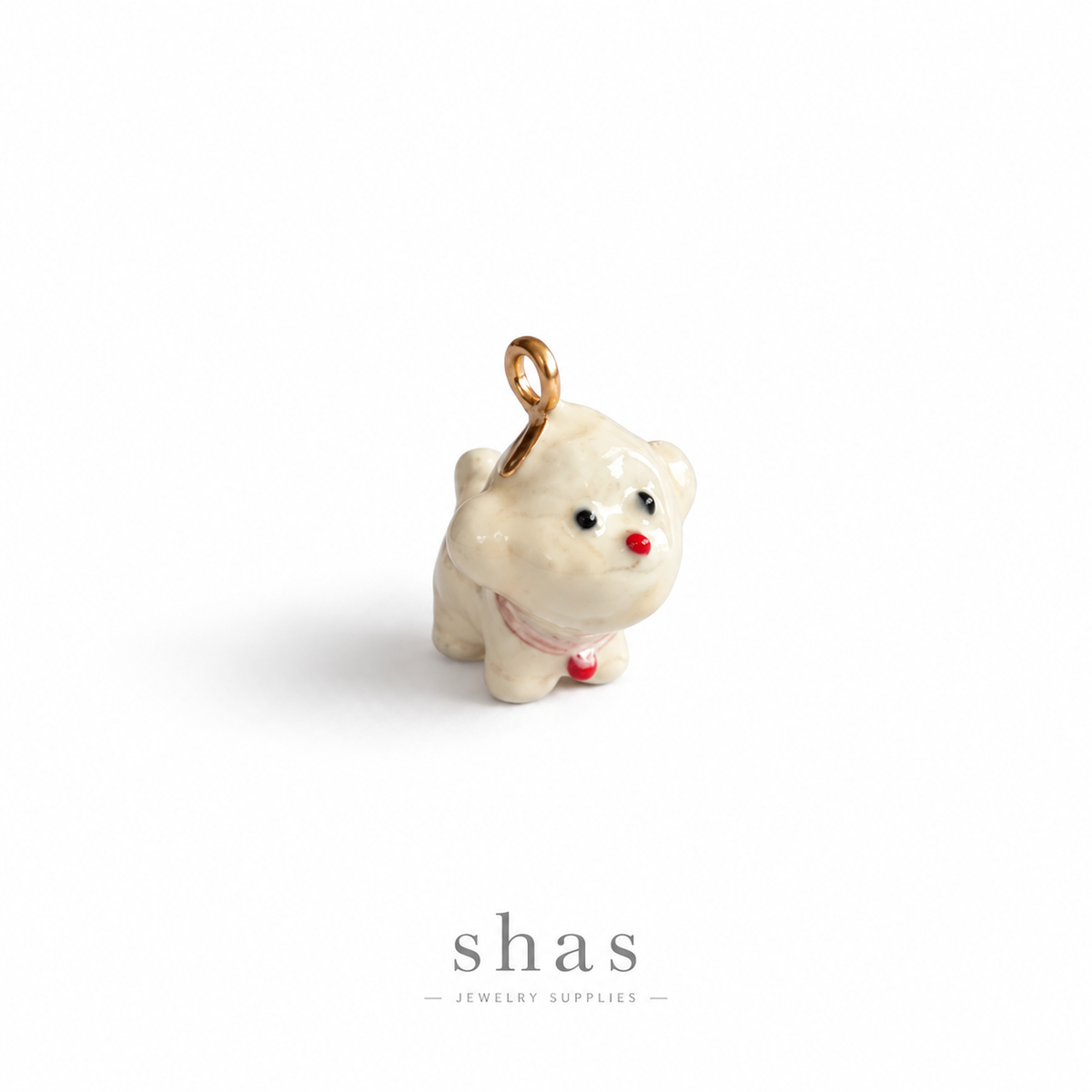 PC06S Cute Dog 3D Enamel Charm ( 1 pc ) Premium Collectible