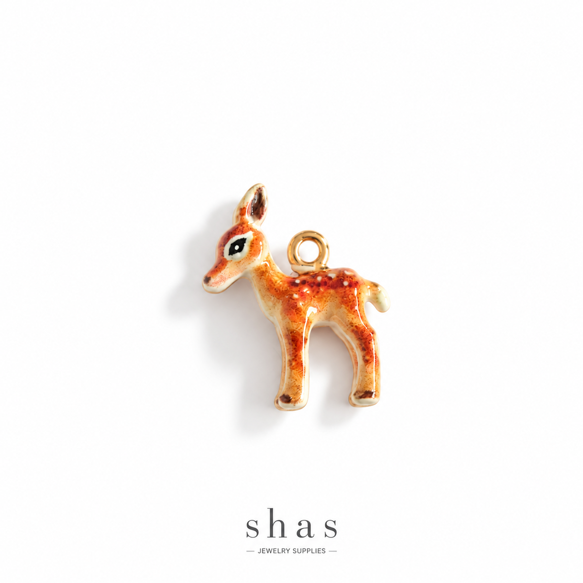PC06E Deer 3D Enamel Charm ( 1 pc ) Premium Collectible