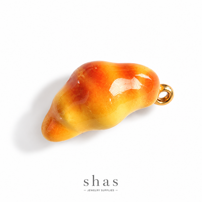 PC06H Croissant 3D Enamel Charm ( 1 pc ) Premium Collectible