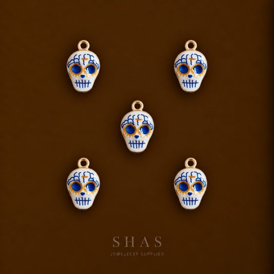APC03C Skull 3D Alloy Printed Charm ( 1 PC )