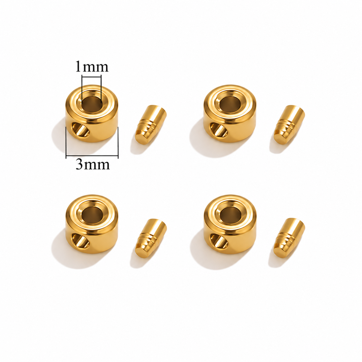 ES27 Flat Positioning Bead 18k Gold ( 1 pc ) PVD Plated