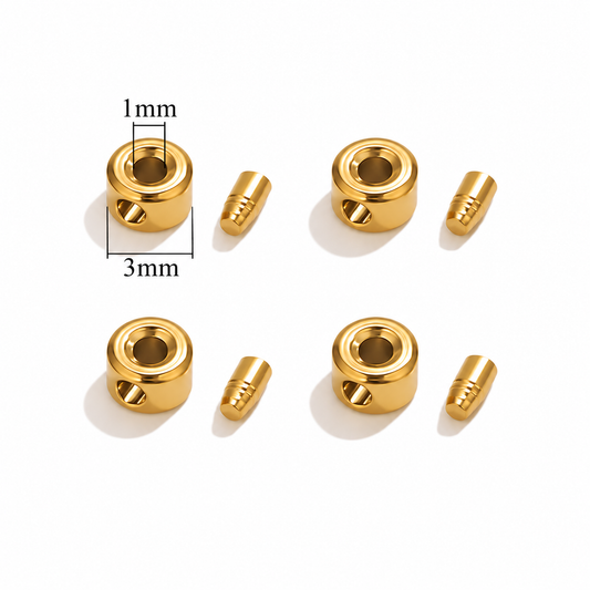 ES27 Flat Positioning Bead 18k Gold ( 1 pc ) PVD Plated