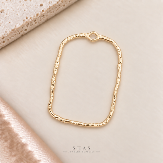 GPB16 Rectangle Bezel ( 1 pc ) 14k Gold