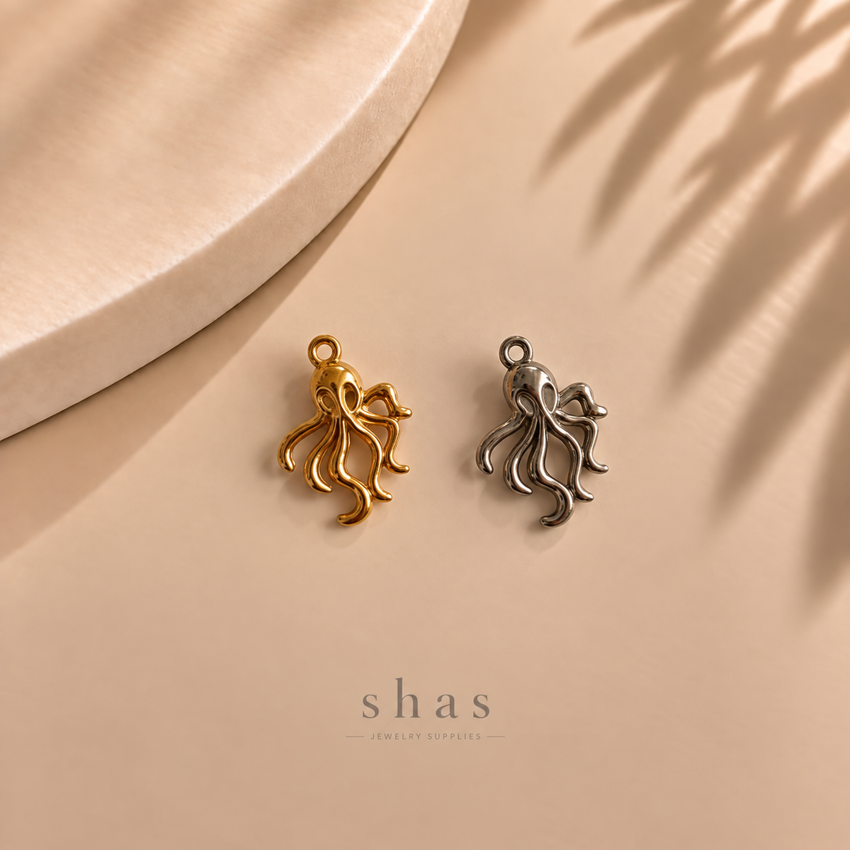 SC21V Sea Octopus Charm ( 1 pc ) PVD Plated