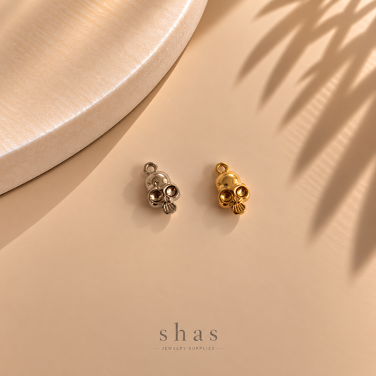 SC21Y Skull Charm ( 1 pc ) PVD Plated
