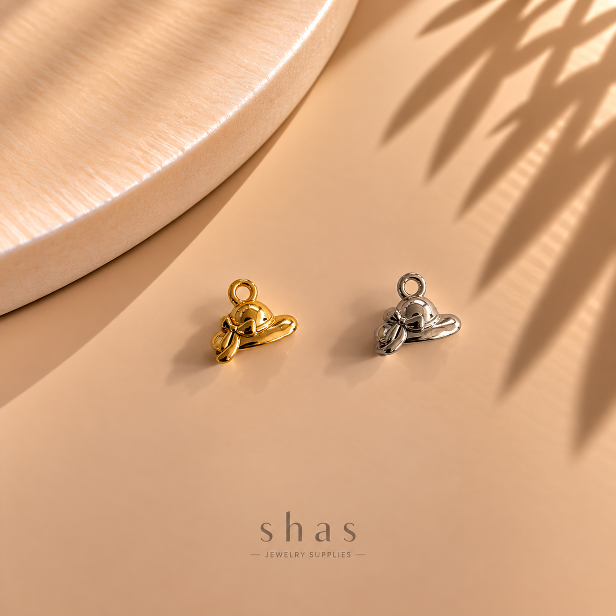 SC21T Summer Hat Charm ( 1 pc ) PVD Plated