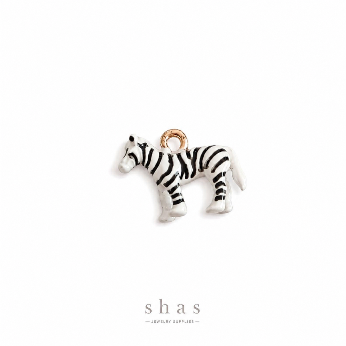 PC04X Zebra 3D Enamel Charm ( 1 pc ) Premium Collectible | Anti tarnish