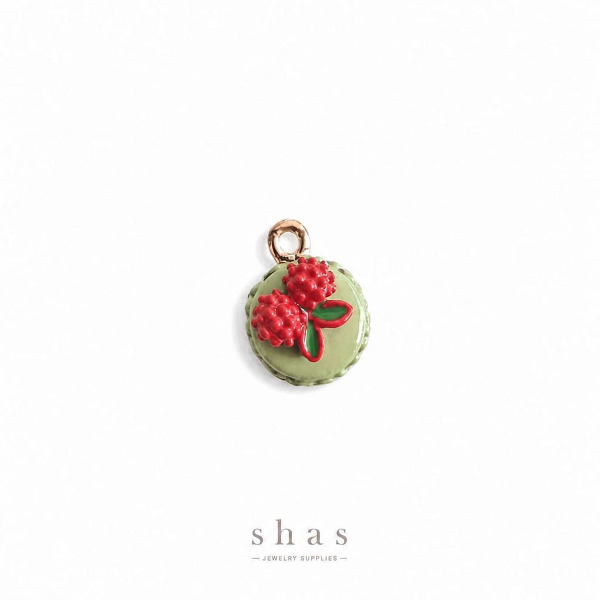 PC04Q Matcha Macaron 3D Enamel Charm ( 1 pc ) Premium Collectible | Anti tarnish