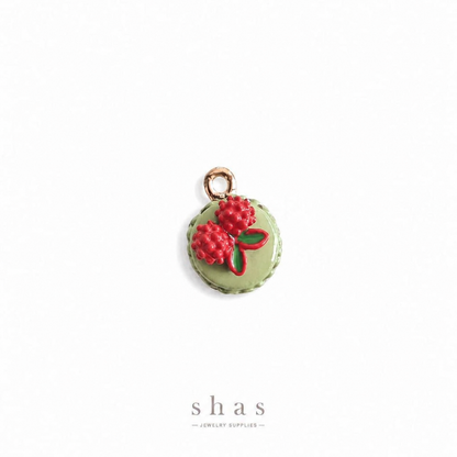 PC04Q Matcha Macaron 3D Enamel Charm ( 1 pc ) Premium Collectible | Anti tarnish