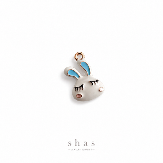 PC05H Kawaii Rabbit 3D Enamel Charm ( 1 pc ) Premium Collectible | Anti tarnish