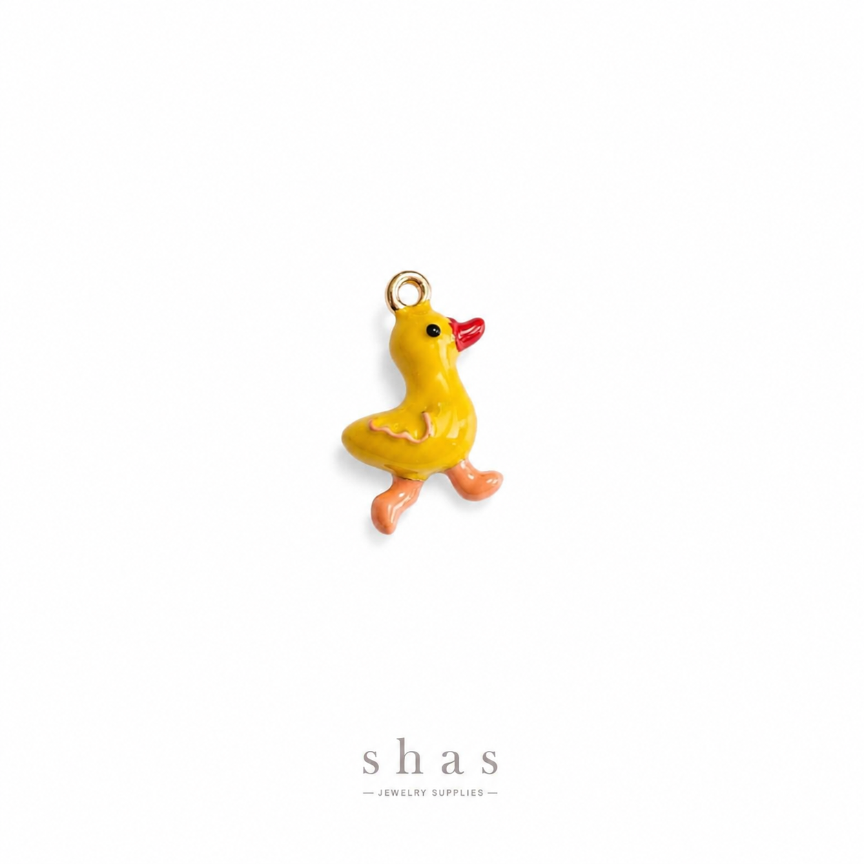 PC04W Cute Ducky 3D Enamel Charm ( 1 pc ) Premium Collectible | Anti tarnish