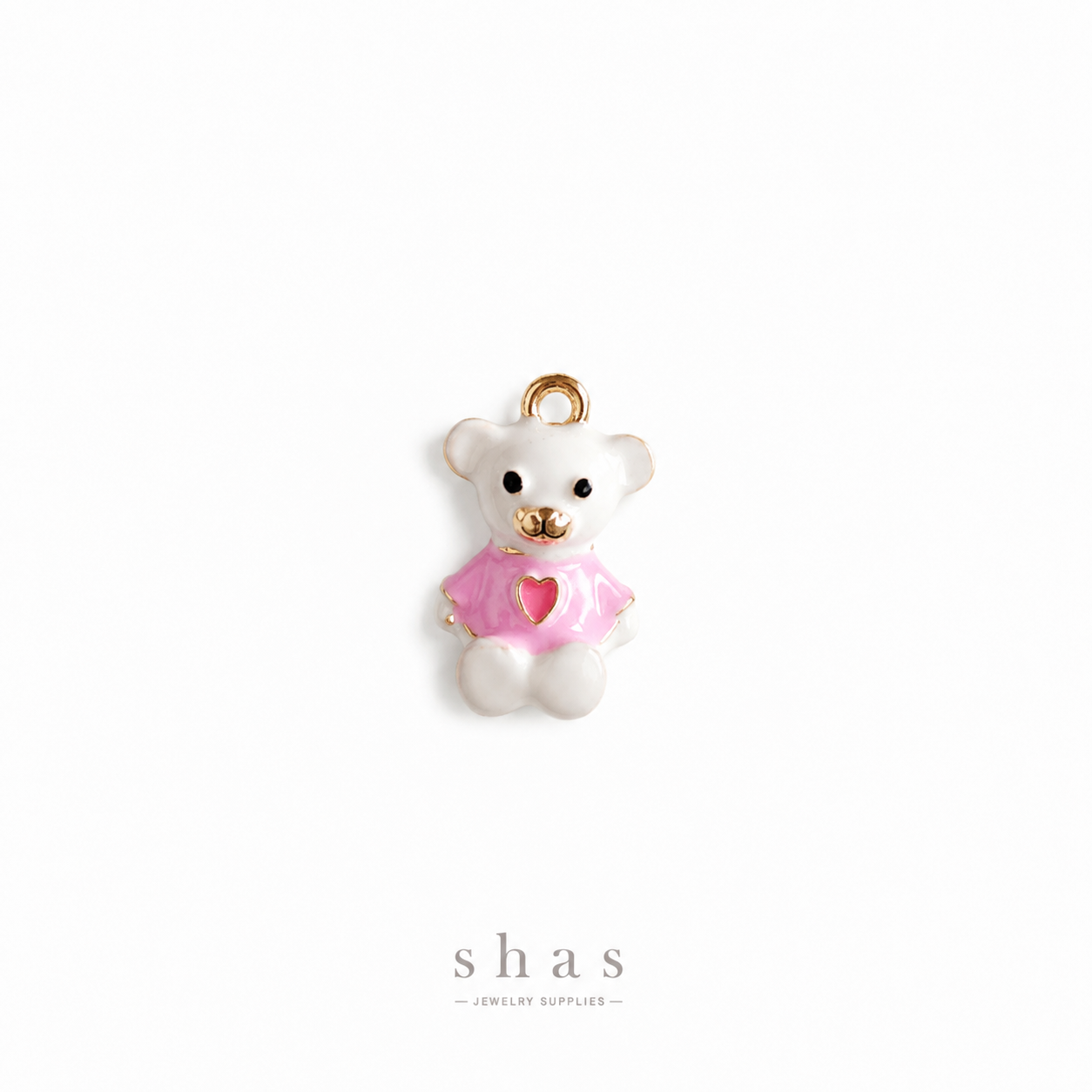 PC04Y Teddy Bear 3D Enamel Charm ( 1 pc ) Premium Collectible | Anti tarnish