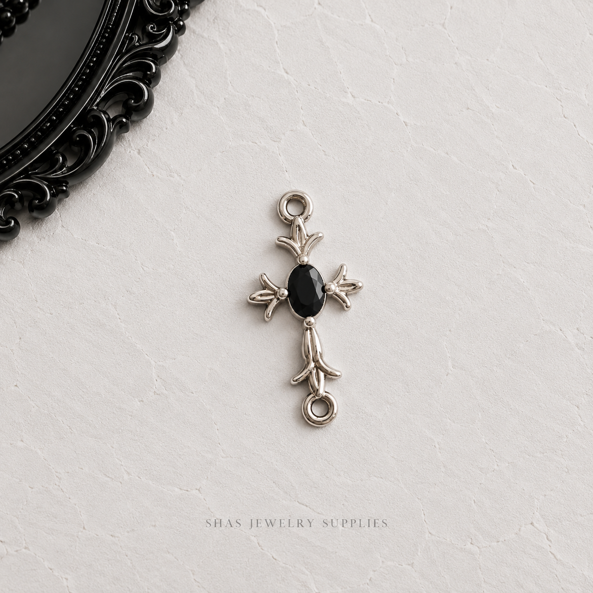 AC03G Cross Connector Gothic Charm ( 1 pc ) High Quality Alloy