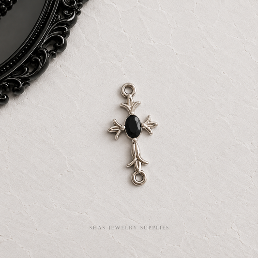 AC03G Cross Connector Gothic Charm ( 1 pc ) High Quality Alloy