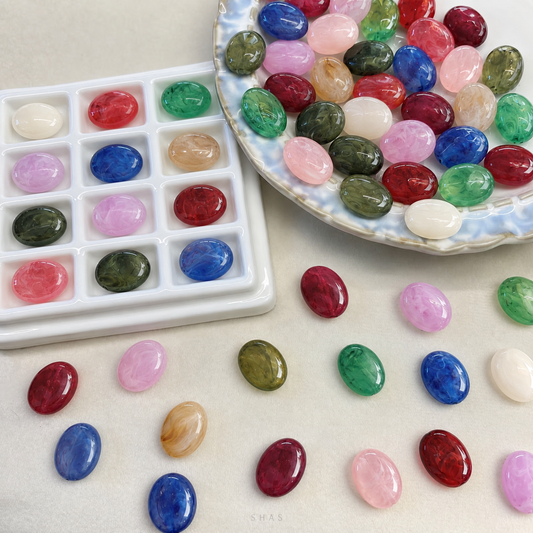 AB101 Marble Acrylic Bead ( 1 pc )