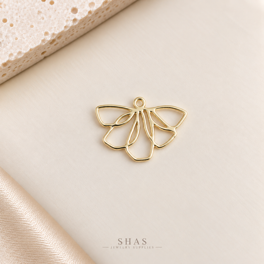 GPB10 Irregular Floral Bezel ( 1 pc ) 14k Gold
