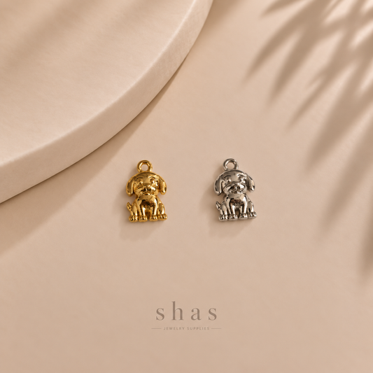 SC20Q Cute Puppy Charm ( 1 pc ) PVD Plated