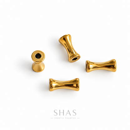 SSB03 Bamboo Spacer Bead Gold ( 1 pc ) PVD Plated