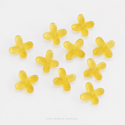 GB20 Colourful Cross Glass Beads ( 1 pc ) Lampwork Bead