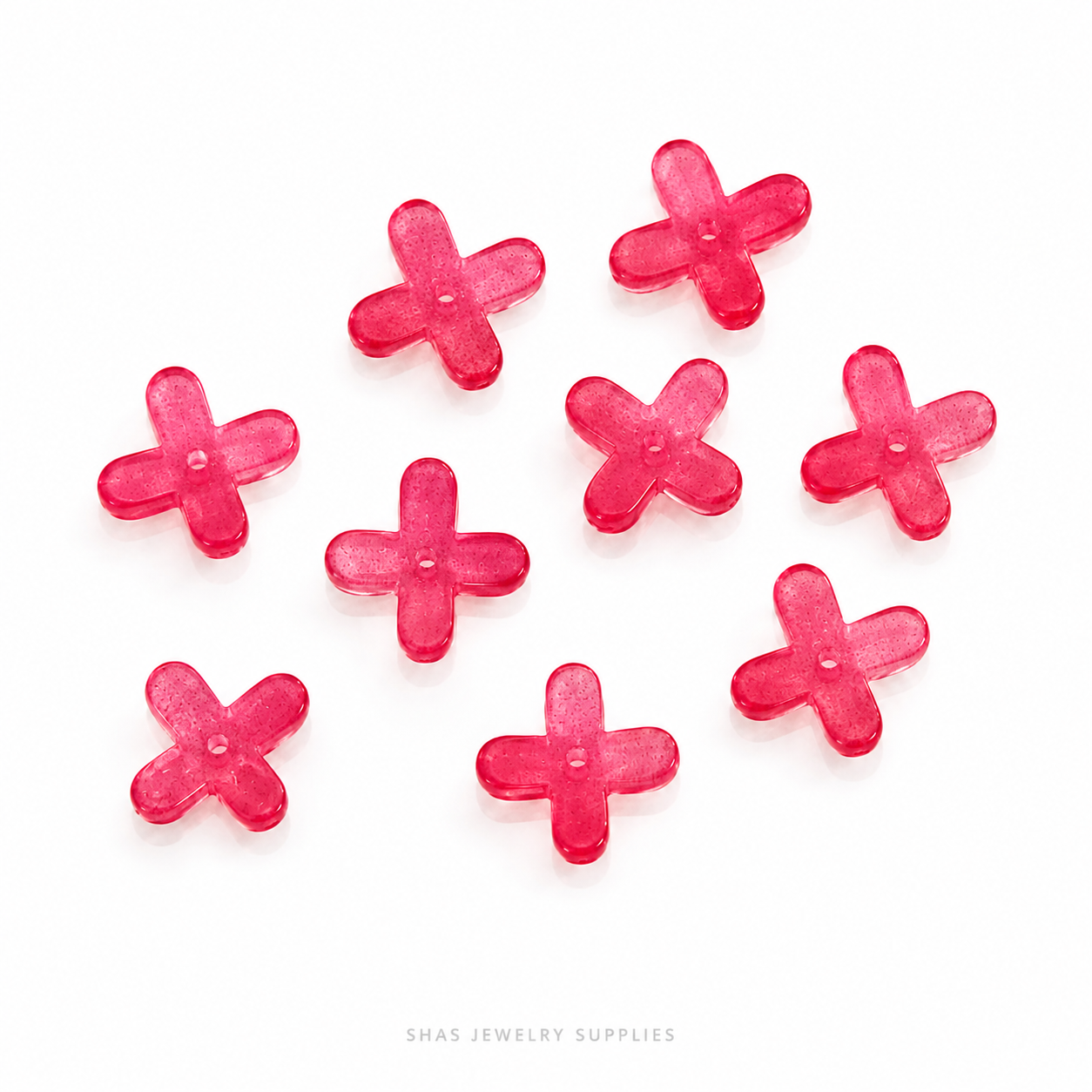 GB20 Colourful Cross Glass Beads ( 1 pc ) Lampwork Bead