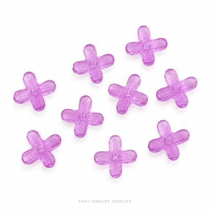 GB20 Colourful Cross Glass Beads ( 1 pc ) Lampwork Bead