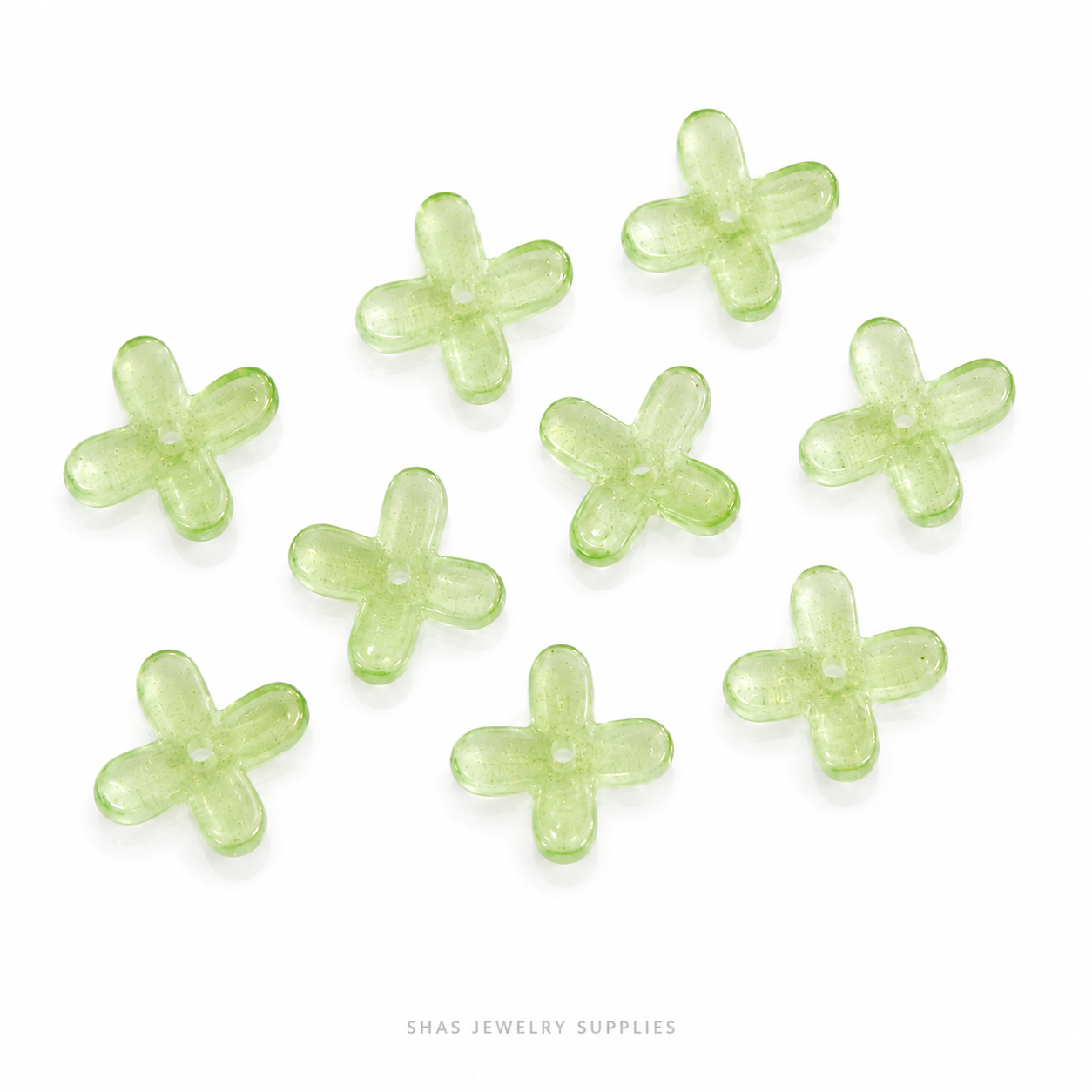 GB20 Colourful Cross Glass Beads ( 1 pc ) Lampwork Bead