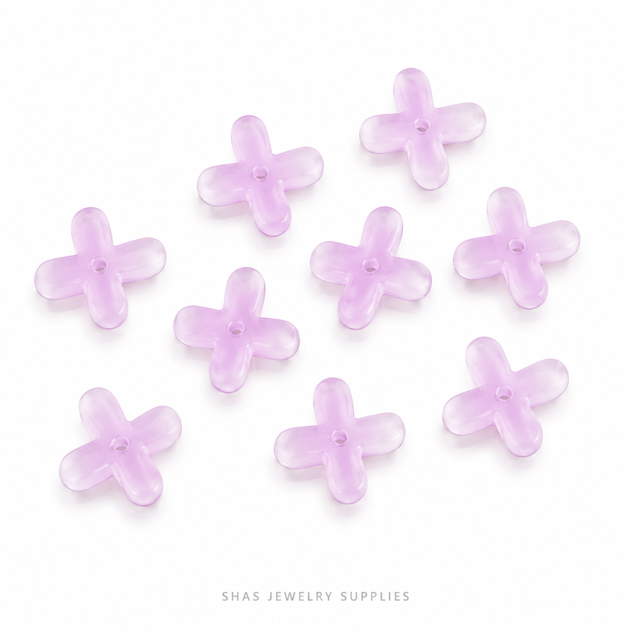 GB20 Colourful Cross Glass Beads ( 1 pc ) Lampwork Bead