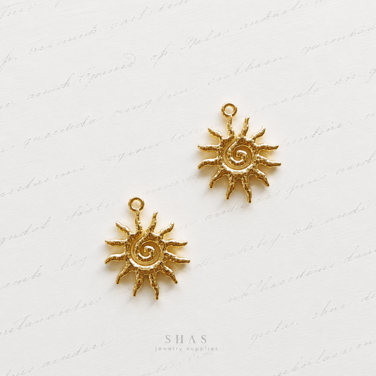 AC02 Spiral Sun Alloy Charm ( 1 pc )