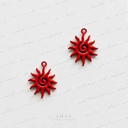 AC02 Spiral Sun Alloy Charm ( 1 pc )