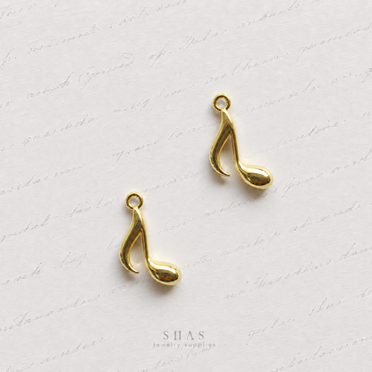 AC01 Musical Note Y2K Alloy Charm ( 1 pc )