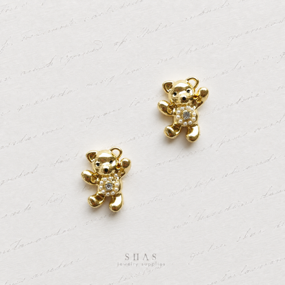 AC03 Teddy Bear Y2K Alloy Charm ( 1 pc )