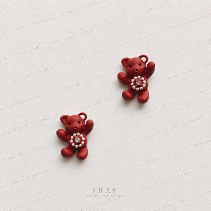 AC03 Teddy Bear Y2K Alloy Charm ( 1 pc )