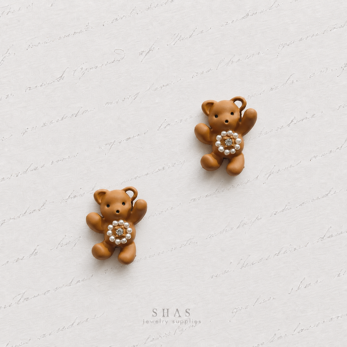 AC03 Teddy Bear Y2K Alloy Charm ( 1 pc )