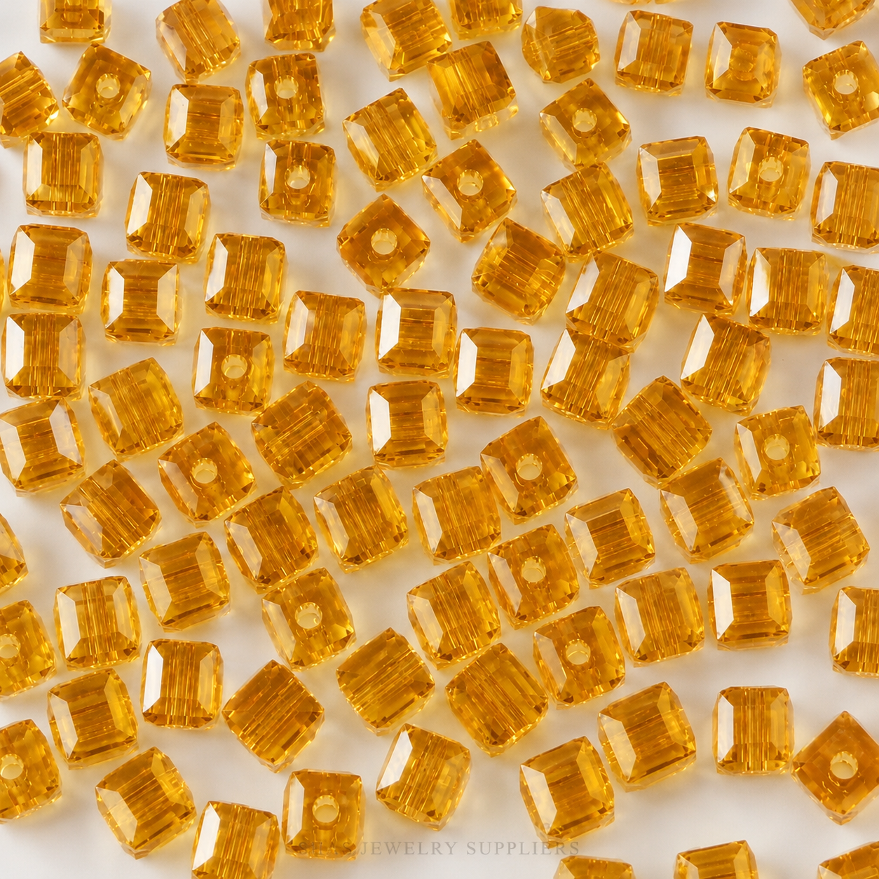 GB23A Cube Crystal Glass Beads ( 1 pc ) Lampwork Bead
