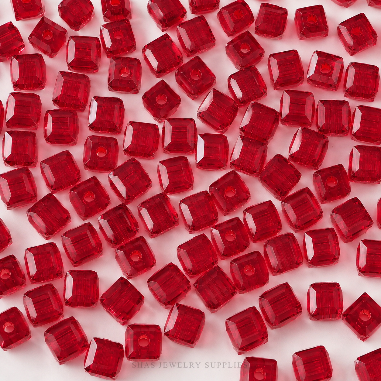 GB23A Cube Crystal Glass Beads ( 1 pc ) Lampwork Bead