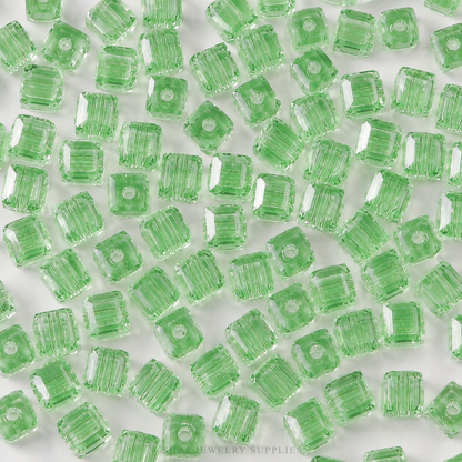 GB23A Cube Crystal Glass Beads ( 1 pc ) Lampwork Bead
