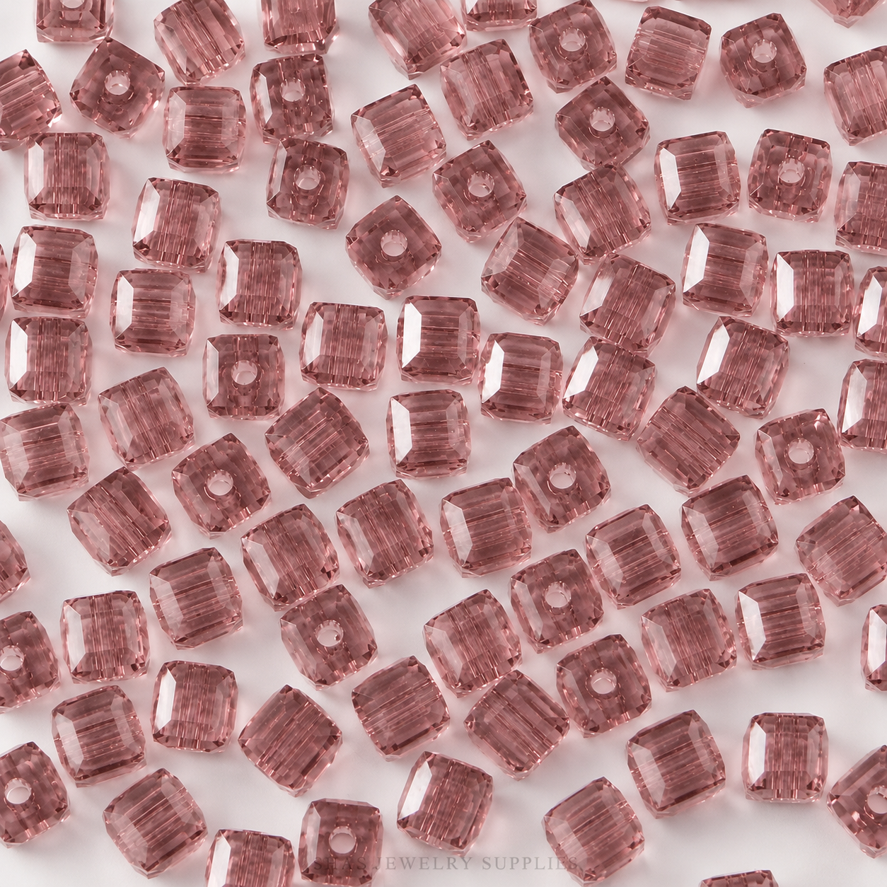GB23A Cube Crystal Glass Beads ( 1 pc ) Lampwork Bead