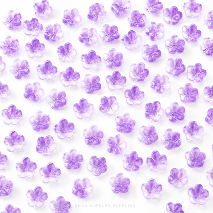 GB59 Plum Blossom Glass Beads ( 1 pc ) Lampwork Bead