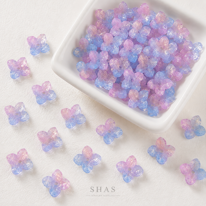 GB12 Hydrangea Flower Gold Dusted Glass Bead ( 1 pc ) Lampwork Bead