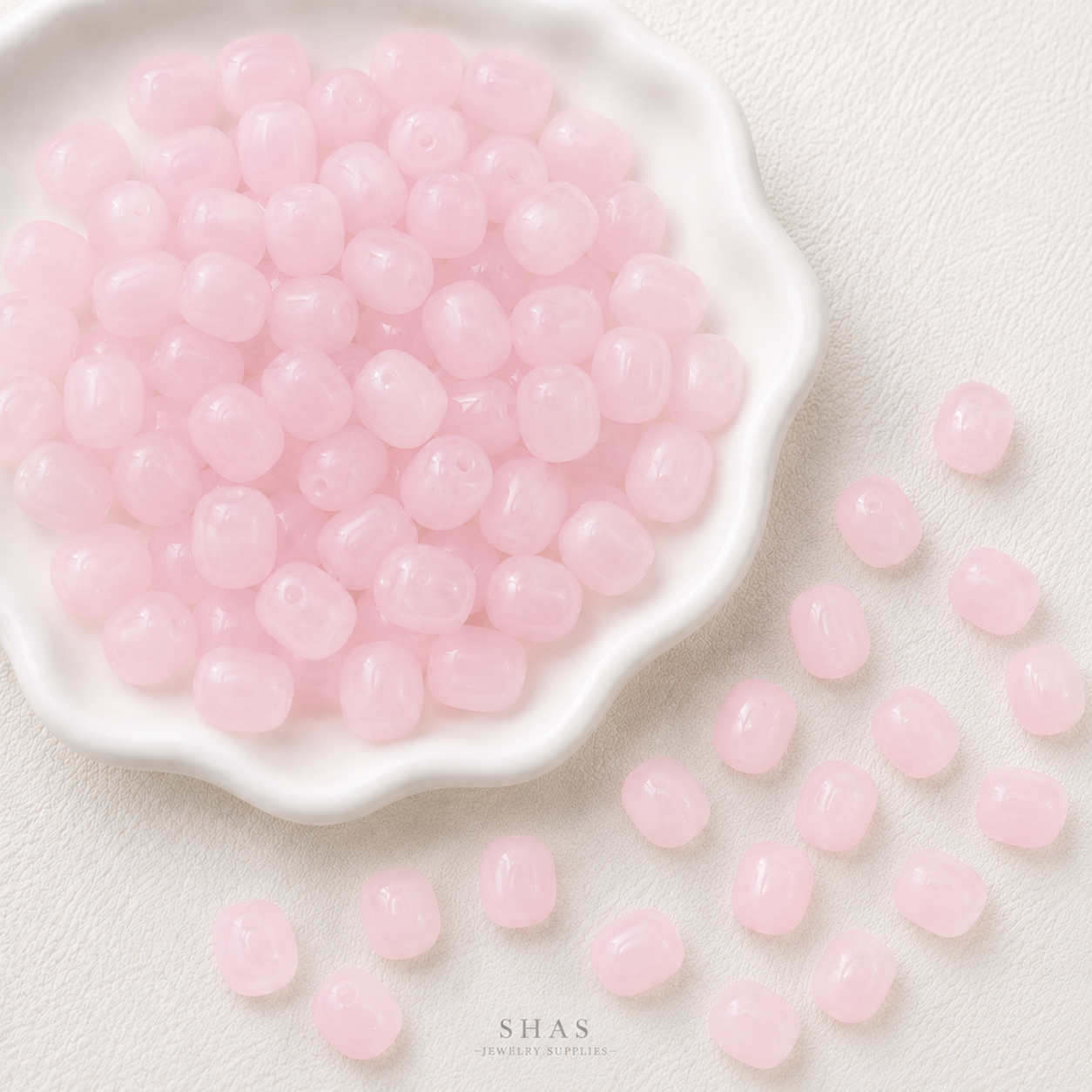 GB13 Oval Jelly Bean Glass Bead ( 1 pc ) Lampwork Bead